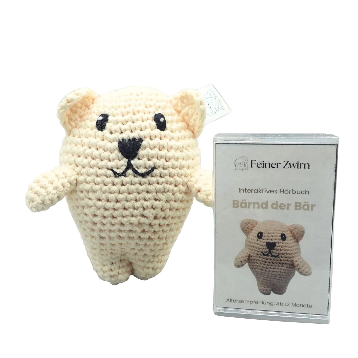 Baby Kuscheltier Bär mit gratis Hörbuch - Komplettset für Kleinkinder