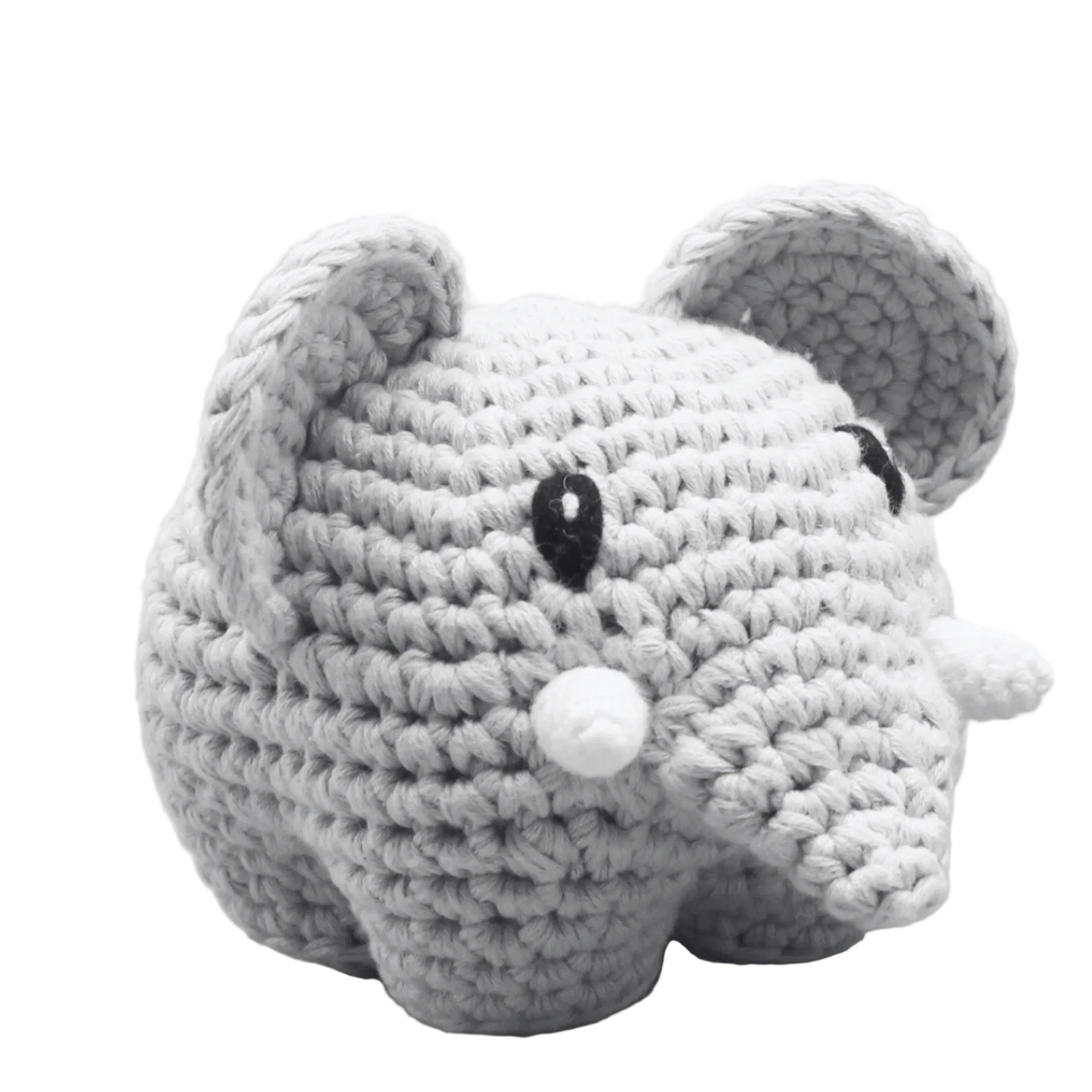 Handgemachtes Elefant Kuscheltier für Babys - gehäkelt und fair produziert